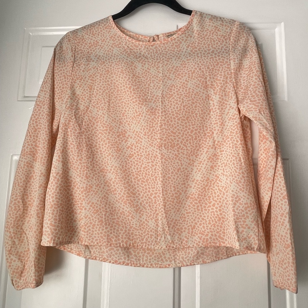 Banana Republic Light Pink Patterned Blouse